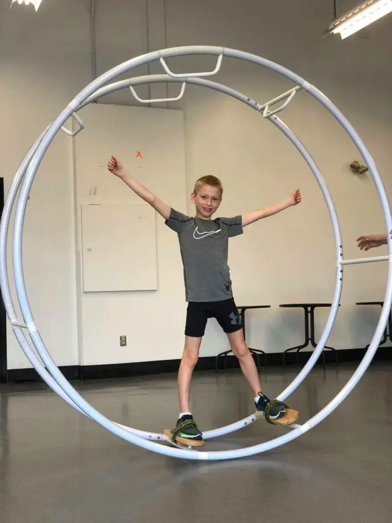 German wheel is an amazing and challenging circus and sports art with lots of things to learn and explore!We will be working on incorporating elements of strength, grace, and artistry.It is a well-balanced discipline for everyone. It is also a great mental and physical full-body workout.